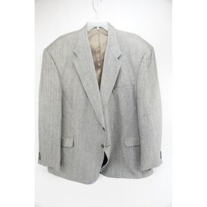 VGC The Crossroads Collection Jacket Mens 50R Gray Herringbone Tweed Blazer Wool